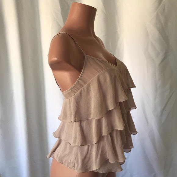 COPY - Rebecca Taylor Blush silk tiered ruffle cami tank - Picture 3 of 7